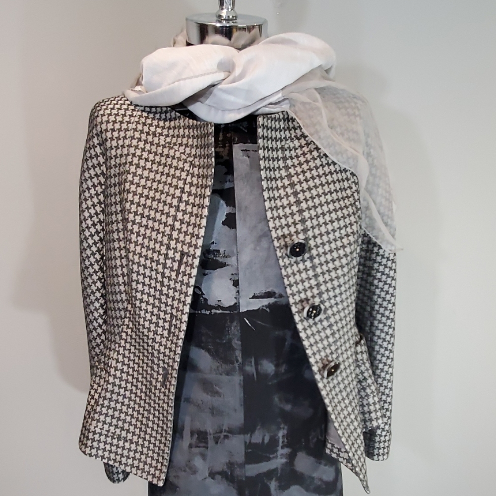 Giorgio Armani Borgo 21 blazer jacket scarf 44 Eur - Picture 3 of 8